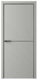 Межкомнатная дверь Схема Эмаль-1 ПГ Эмаль Лайн-2 кромка3 черная, 900*2000, серый, Albero (глухая), замок магнитный