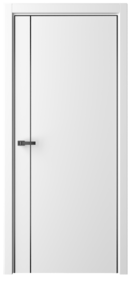 Межкомнатная дверь Схема Эмаль-1 ПГ Эмаль Лайн-4 кромка3 черная, 700*2000, Белый, Albero (глухая), замок магнитный