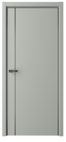 Межкомнатная дверь Схема Эмаль-1 ПГ Эмаль Лайн-4 кромка3 черная, 900*2000, серый, Albero (глухая), замок магнитный