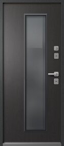 Стальная дверь, Эталон Термо-СП20, антрацит муар блеск-ясень графит, 860*2050 (Л), стеклопакет, в комплекте с замком, Эталон