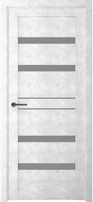 Межкомнатная дверь Дрезден, 900*2000, Бетон светлый, Albero, (стекло графит)