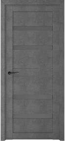 Межкомнатная дверь Дрезден, 700*2000, Бетон темный, Albero, (стекло графит)