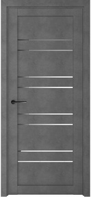 Межкомнатная дверь Дублин, 900*2000, Бетон темный, Albero, (Зеркало)