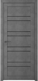 Межкомнатная дверь Дублин, 700*2000, Бетон темный, Albero, (стекло черное)