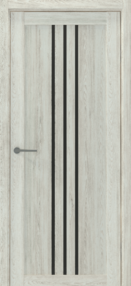 Межкомнатная дверь Франкфурт, 700*2000, Дуб нордик, Albero, (стекло черное)