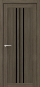 Межкомнатная дверь Франкфурт, 700*2000, Кедр серый, Albero, (стекло черное)