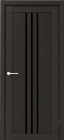 Межкомнатная дверь Франкфурт, 900*2000, Кипарис темный, Albero, (стекло черное)