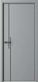 Межкомнатная дверь Контур-3, 900*2000, Гриджио, Albero (глухая), черная композитная кромка