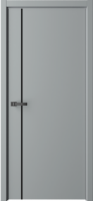 Межкомнатная дверь Контур-2, 900*2000, Гриджио, Albero (глухая), черная композитная кромка