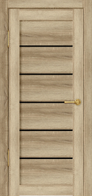 Межкомнатная дверь Рио, 900*2000, Дуб европейский, ДВЕРНЫЕ РЕШЕНИЯ, (стекло черное)