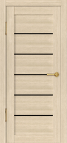 Межкомнатная дверь Рио, 700*2000, Лиственница светлая, ДВЕРНЫЕ РЕШЕНИЯ, (стекло черное)