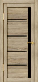 Межкомнатная дверь Модерн, 900*2000, Дуб европейский, ДВЕРНЫЕ РЕШЕНИЯ, (стекло черное)