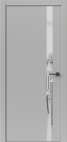 Межкомнатная дверь Прима, 700*2000, Лофт светлый, ДВЕРНЫЕ РЕШЕНИЯ, (Зеркало), серая ABS кромка