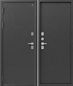 Стальная дверь, Т-5 NEW, антик серебро-антик серебро, 960*2050 (Л), в комплекте с замком, Центурион