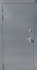 Стальная дверь, БАРИН-2, букле графит-букле графит, 960*2050 (Пр), в комплекте с замком, Ferroni